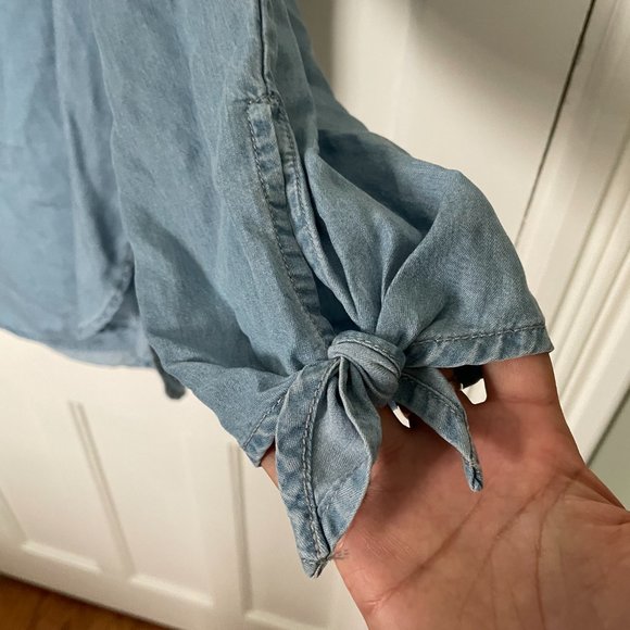 BDG - Chambray Off-the-Shoulder Blouse - Picture 3 of 6